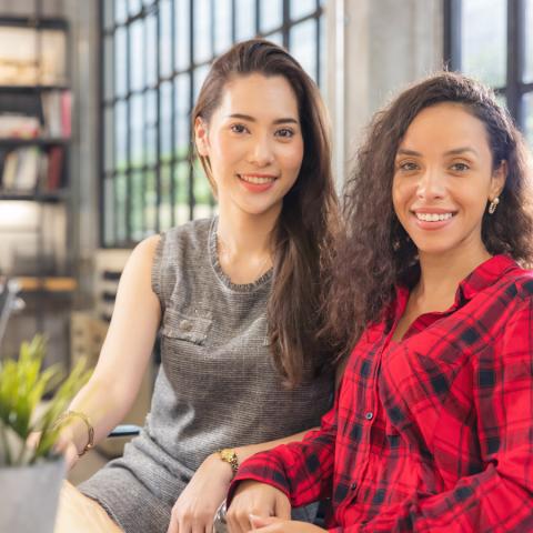 Two young women